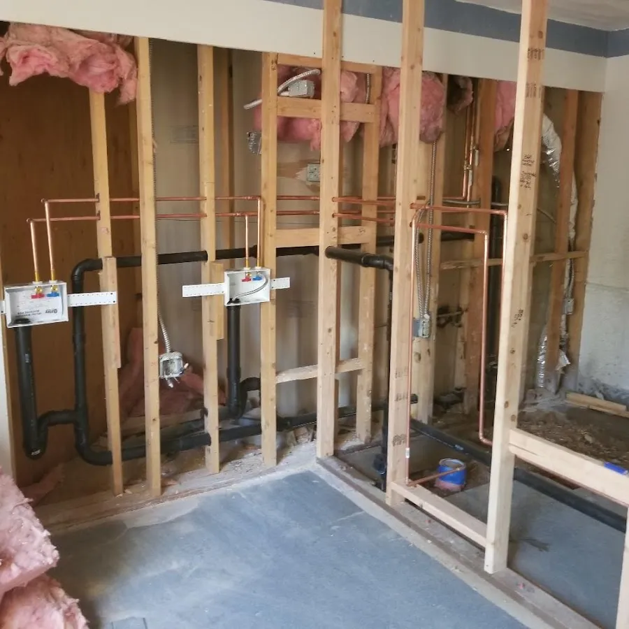 Copper pipe rough-in and plumbing installation in McKees Rocks